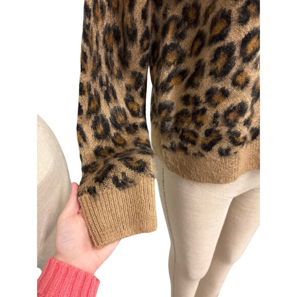 Alya Leopard Wild Animal Print Sweater S By Francescas - Picture 3 of 14